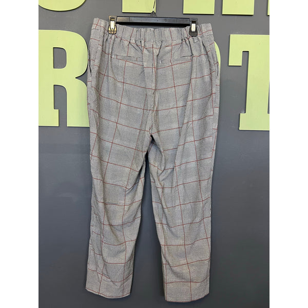A New Day Gray + Red Straight Leg Dress Pants Size Large