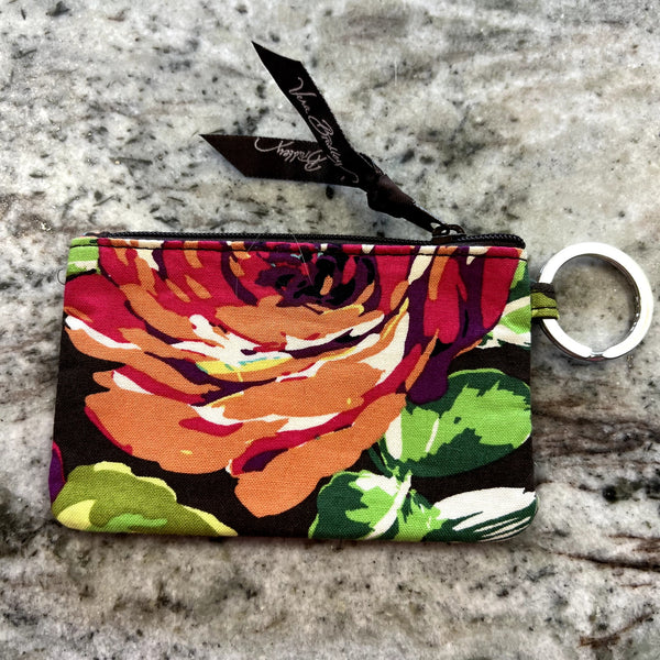 Vera Bradley English Rose Floral Zip ID Case