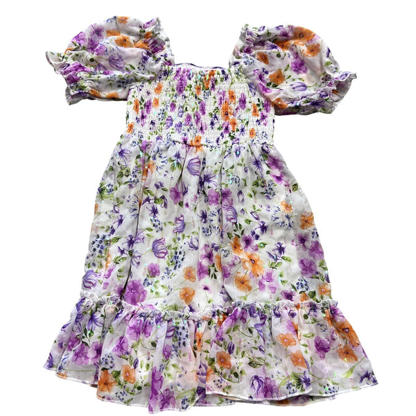 Rare Editions Girls Sparkle Floral Dress Size XS