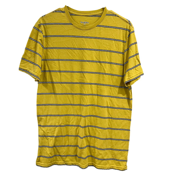 Goodfellow & Co Mustard Yellow Striped T-Shirt Medium