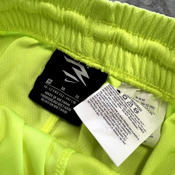 NWT Nike 3 Brand Neon Yellow Athletic Shorts Size Youth Medium