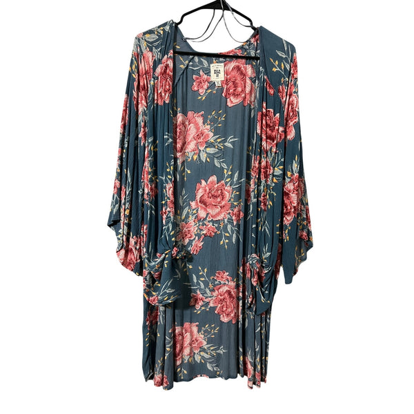 Billabong Open Front Floral Kimono Size M/L