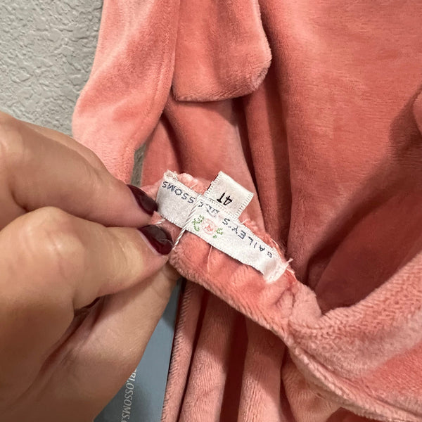 NWT Bailey's Blossoms Velour Pink Flare Leg Overalls Size 4T