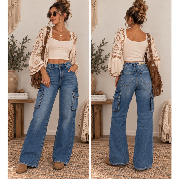 Love Trends Cargo Denim Jeans Size 0
