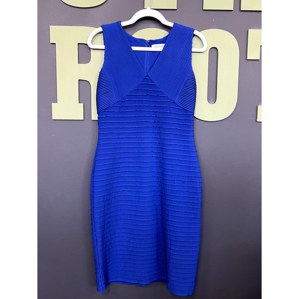 NWT Royal Blue Calvin Klein Sheath Dress Size 8