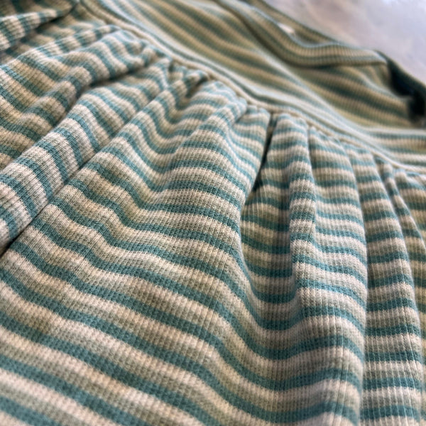 Kate Quinn Light Blue Striped Long Sleeve Peplum Dress Size 0-3 Mo