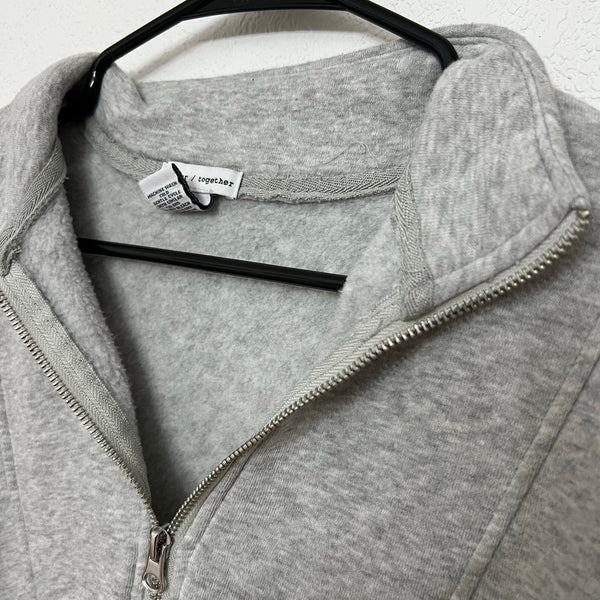 Better Together Gray Butter Soft Half Zip Pullover Medium