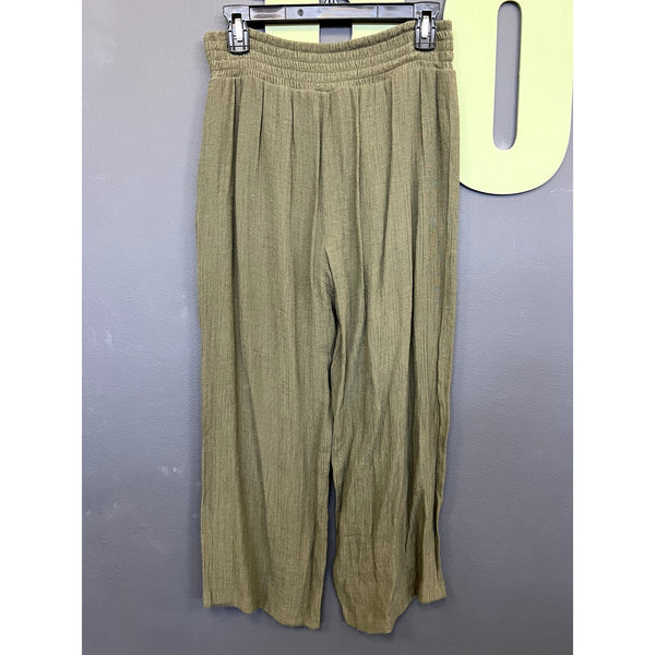 A. Byer Olive Green Flowy Business Casual Pants Size Medium