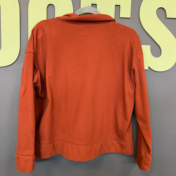A New Day Rust Orange Quarter Zip Pullover Size Large