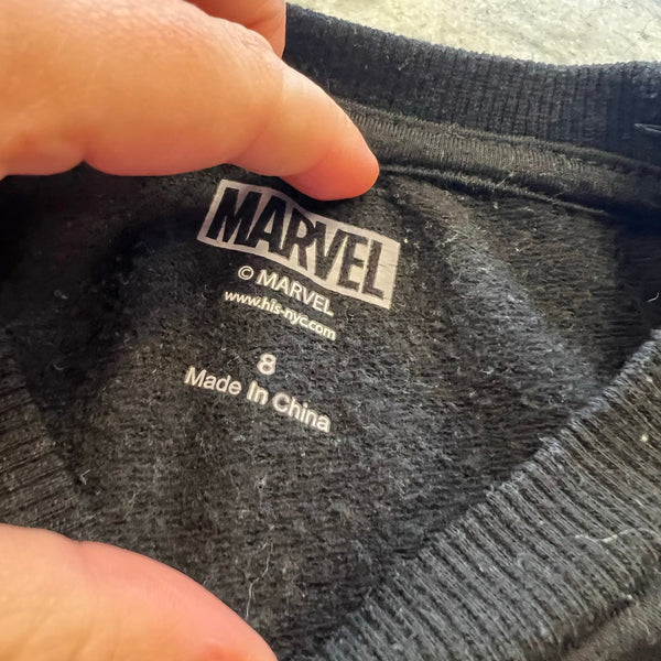 Marvel Spider Man Holographic Black Sweatshirt Boys 8