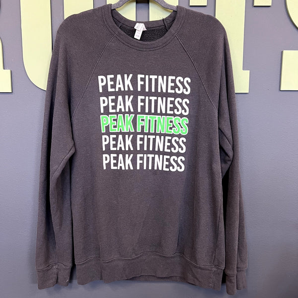 Bella Canvas Sponge Peak Fitness Graphic Sweatshirt Size Large