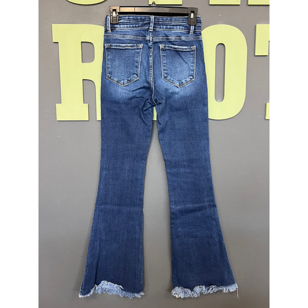 KanCan Girls Double Button High Rase Flare Jeans Size Youth 14