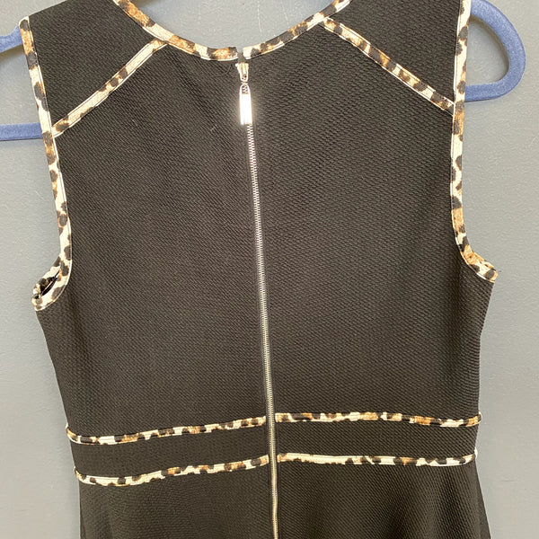 Alyx Dress Black + Leopard Mini Dress Size 10