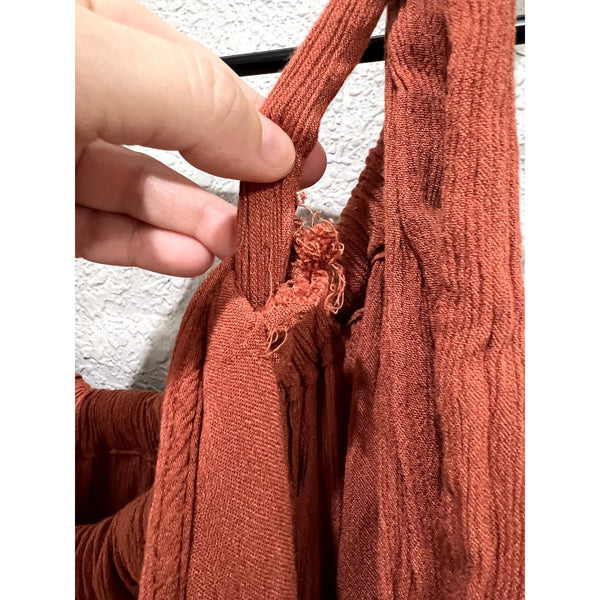 Free People Bare it All Maxi Dress Rust Orange Size Large