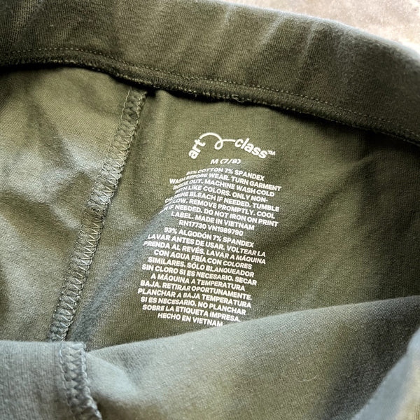 Art Class Girls Olive Green Moto Leggings Size M 7/8