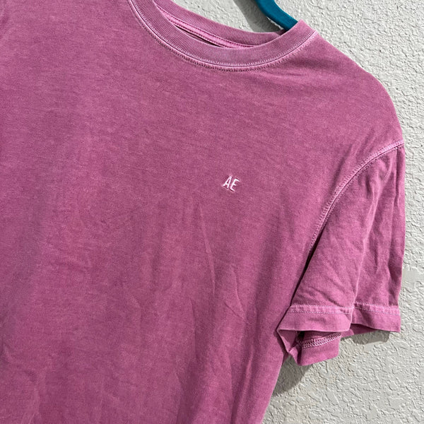 American Eagle Men's Garment Washed Purple Crew Neck Short Sleeve Shirt XS