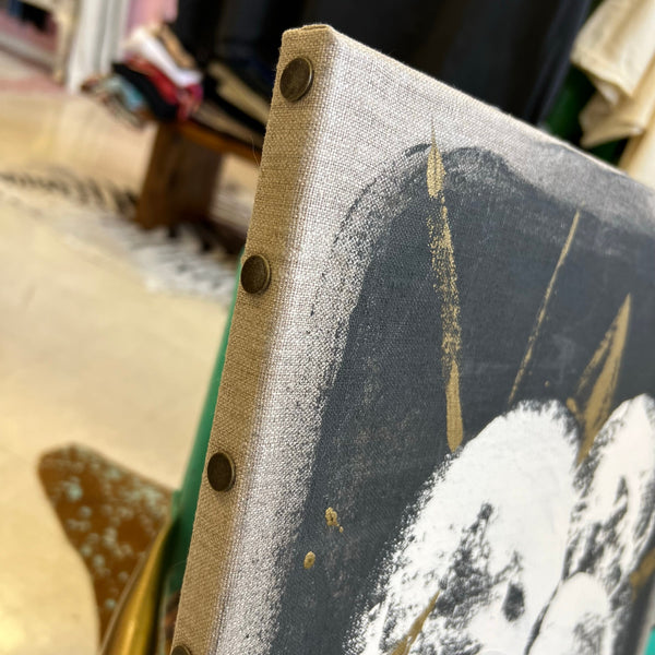 Cotton Hand Painted Studded Edge Farmhouse Decor 16x20