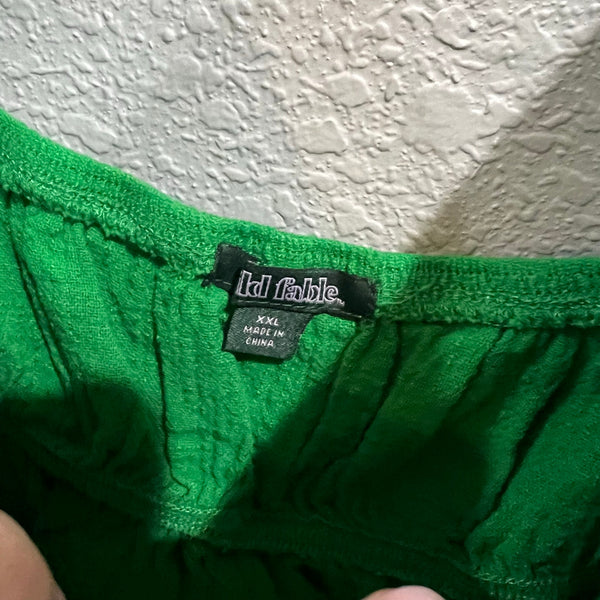 Wild Fable Kelly Green V-Neck Spaghetti Strap Tank Top XXL