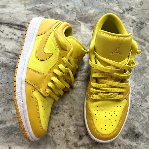 Nike Jordan 1 Low Yellow Strike Low Top Sneakers Size Men's 9.5