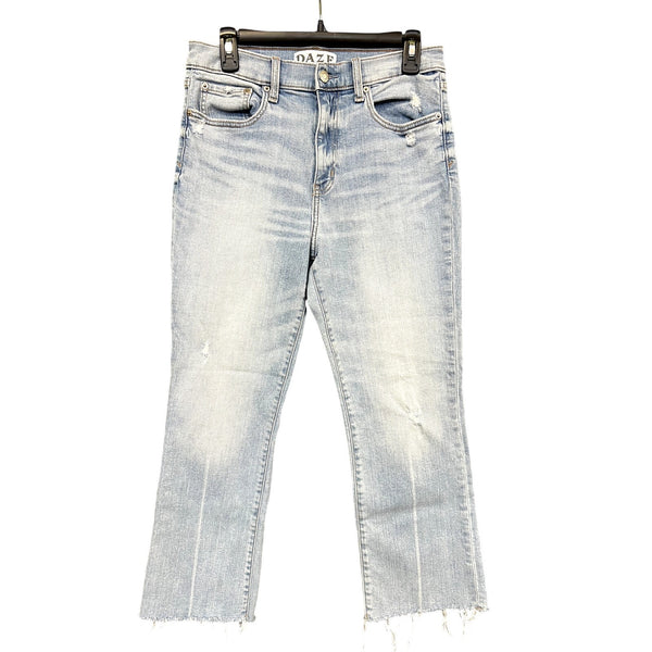 Daze Denim Cropped Light Wash Kick Flares Size 29