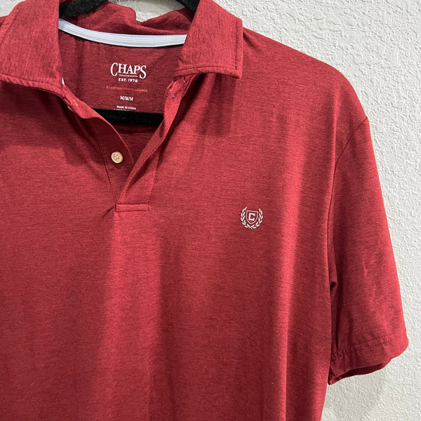 Chap's Men's Maroon Butter Soft Polo Size Medium