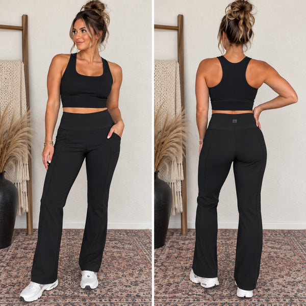 Avalance Black Bootcut Leggings Size Small