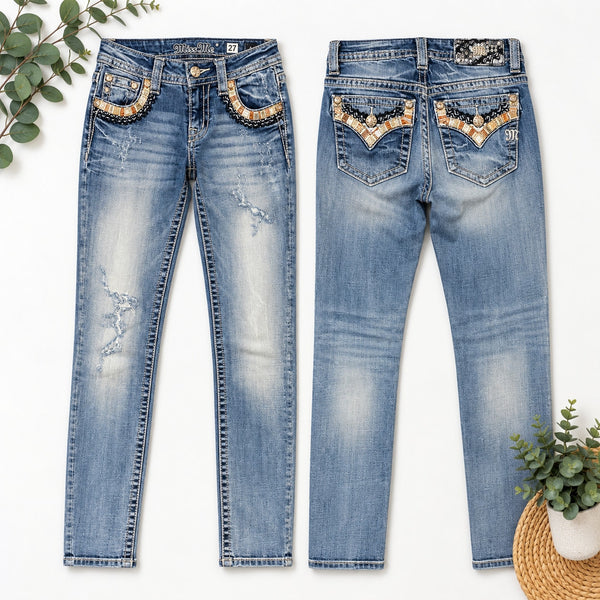 Miss Me Mid Rise Light Wash Skinny Jeans Size 27