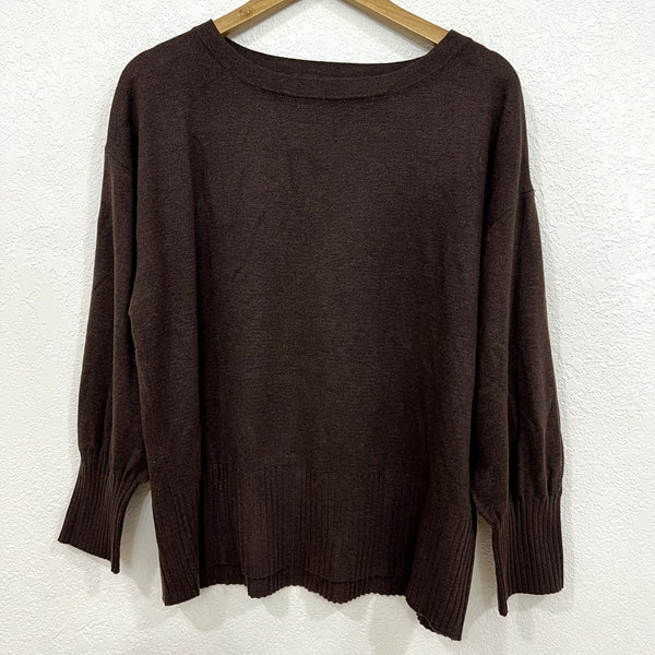 Terra & Sky Brown Sweater Size 1XL