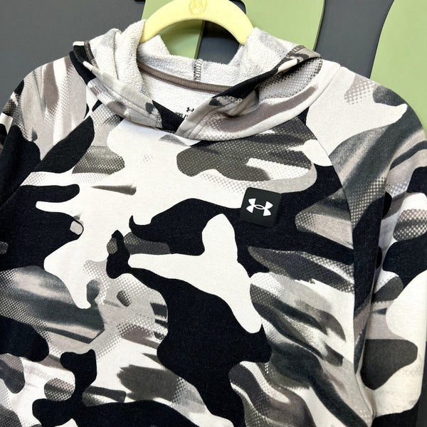 Under Armour Loose Fit Gray + Black Hoodie Size Youth XL