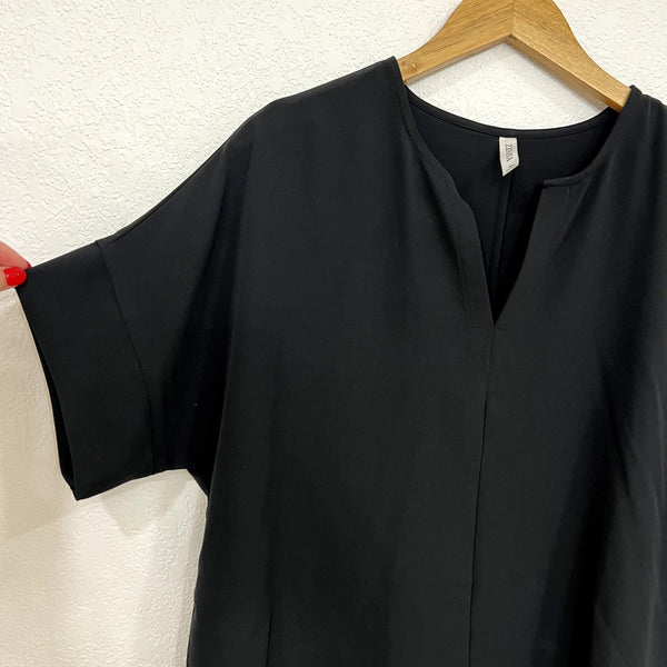 Zenana Black Chiffon V-Neck Blouse Medium