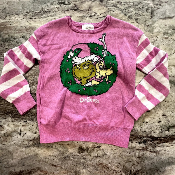 Girls Pink Grinch Sweater Size 4T
