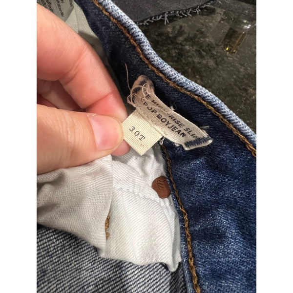 Madewell High Rise Slim Crop Boy Jean Size 30 Tall