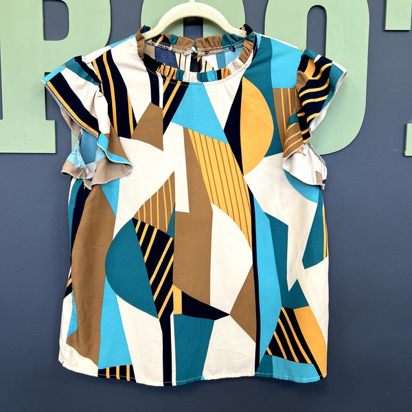 Women's Geometrical Blouse Size Medium