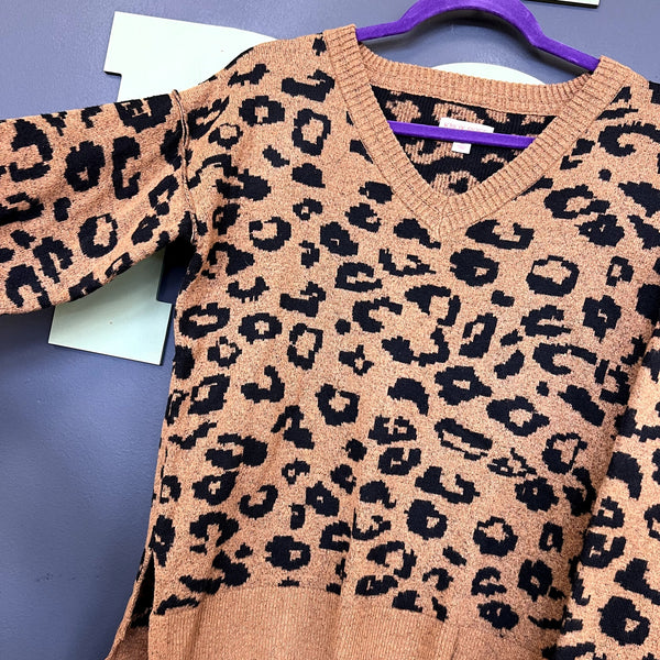 Knox Rose Leopard Print Sweater Size XS