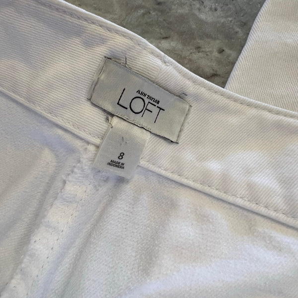 Ann Taylor Loft White Pants Size 8