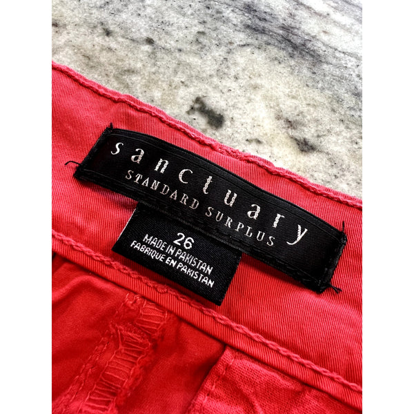 Sanctuary Red Jogger Style Denim Pants Size 26