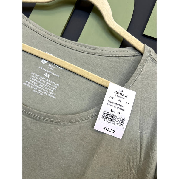 NWT Worry Less Love More Sage Graphic Tee Size 4XL