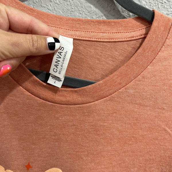 Marlow & Fitz "Spread Love Like Dog Hair" Orange Short Sleeve Graphic Tee Large