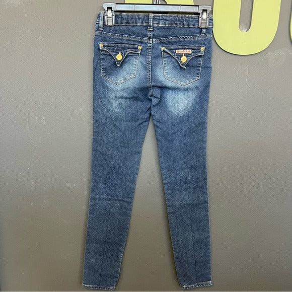 Hudson Girls Dark Wash Skinny Jeans Size 12