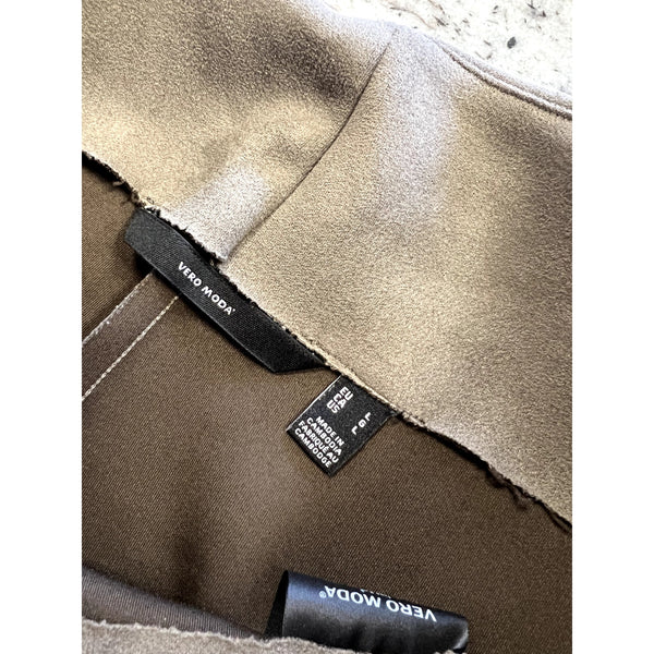 Vero Moda Taupe Seude Straight Leg Pants Size Large