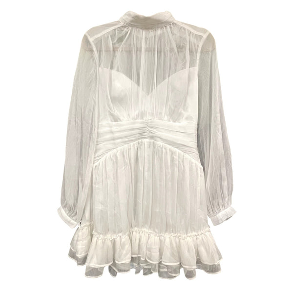 Here Comes the Sun Sheer White Mini Dress Size Medium