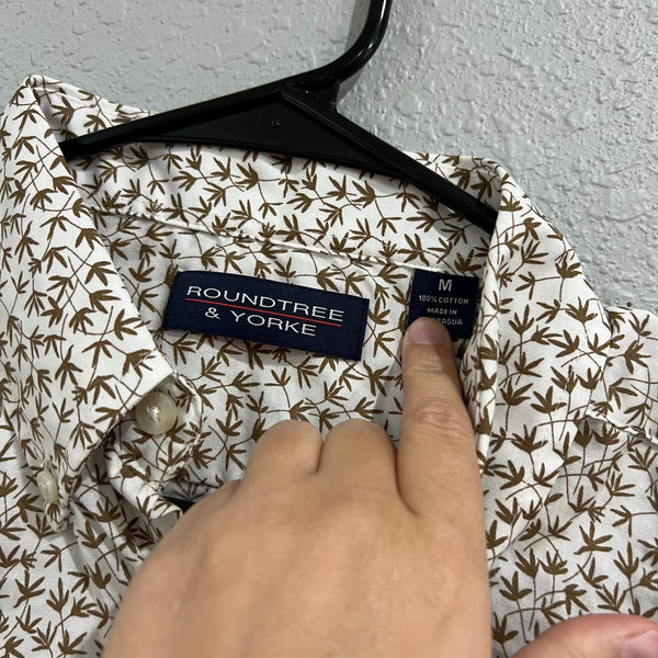 Roundtree & York Leaf Fall Casual Button Down Top Medium