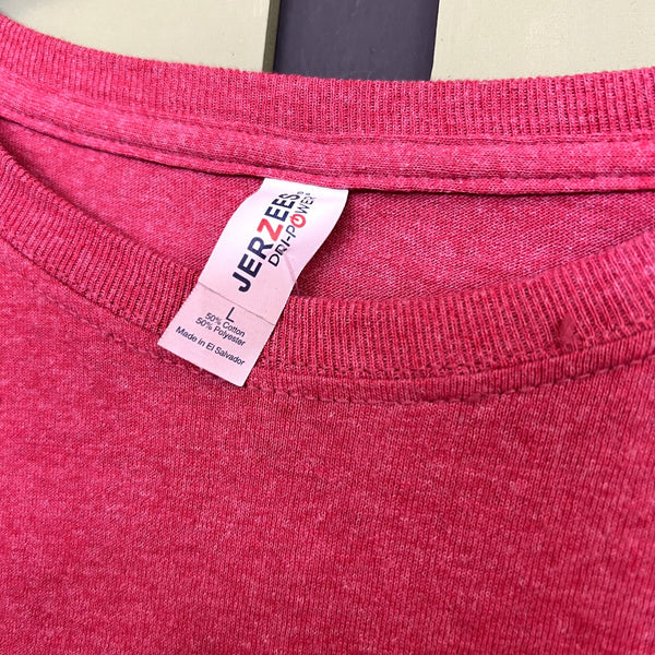 Red Leopard Heart + Baseball Graphic Tee Large