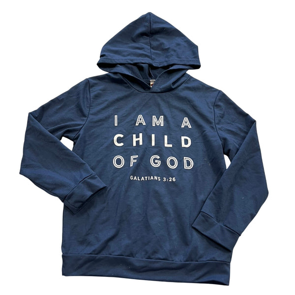 Child of God Navy Blue Hoodie Size 8