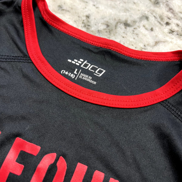 BCG Red + Black Boys Baseball Tank Size Youth Large