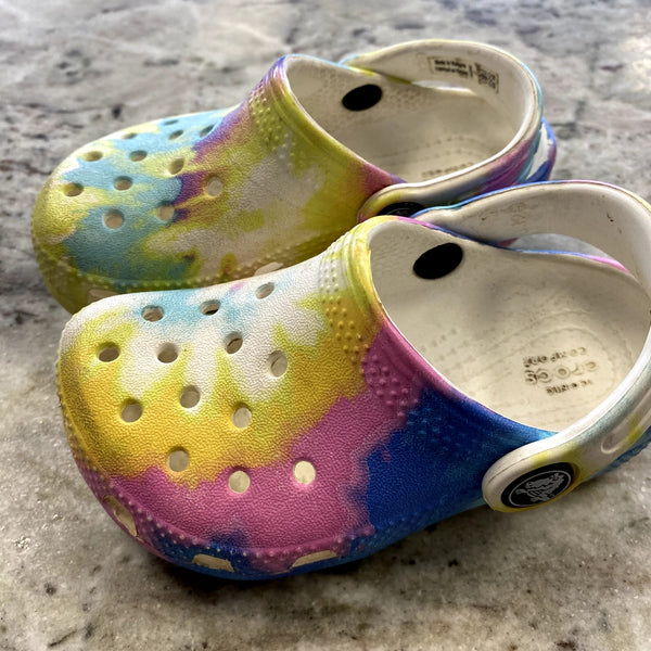 Crocs Tie Dye Toddler Slip On Shoes Size 7C
