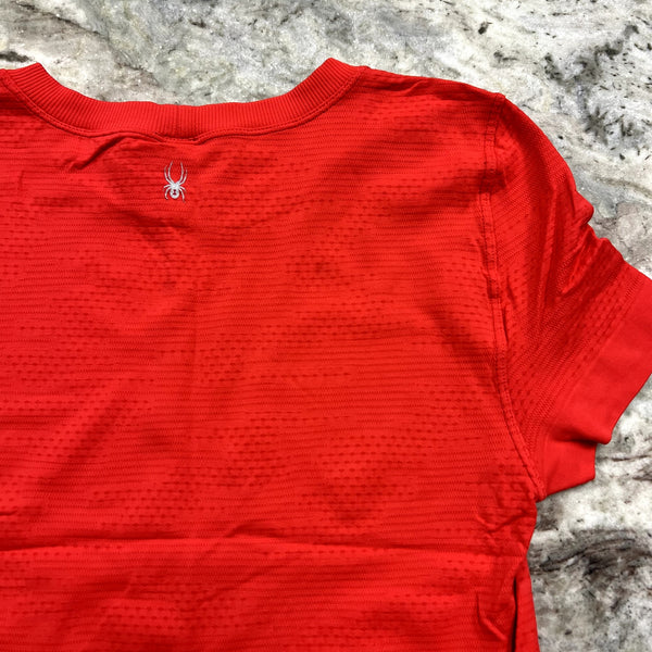 Spyder Active Red Fitted Athletic Top Size Small