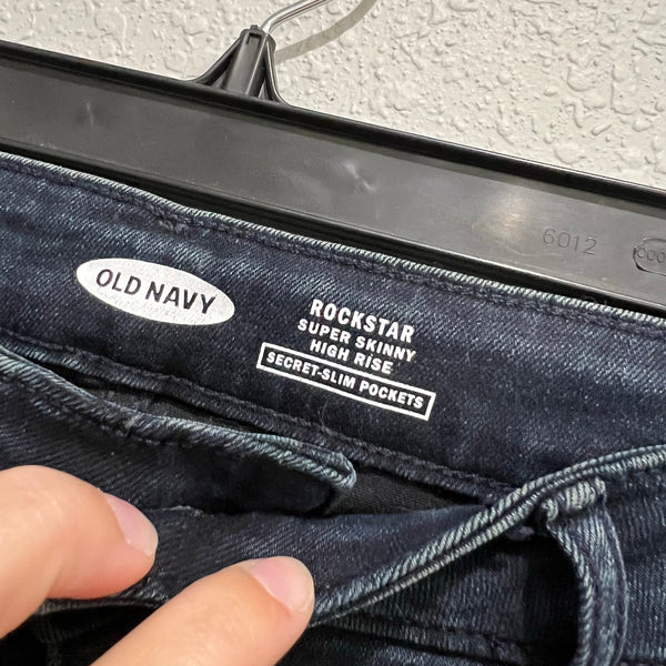 NWT Old Navy Rockstar Super Skinny High Rise Dark Wash Jeans Size 10