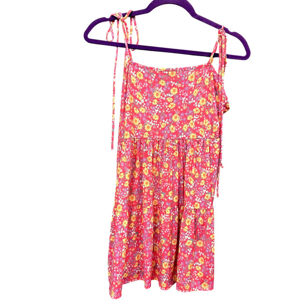 Heimish Floral Pink Ruffle Tank Top Small