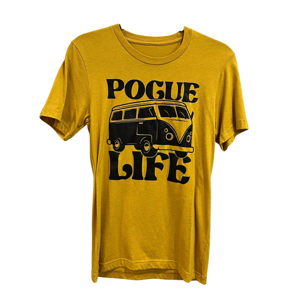 Pogue Life Outer Banks Mustard Yellow Graphic Tee Small